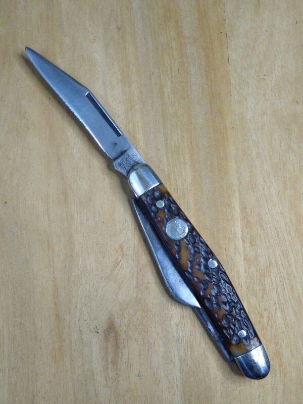 Vintage Böker USA Tree Brand Jigged Bone Handle 8588 medium 3 Blade Stockman Knife – 1975  [Used – Mint Cond.] Böker