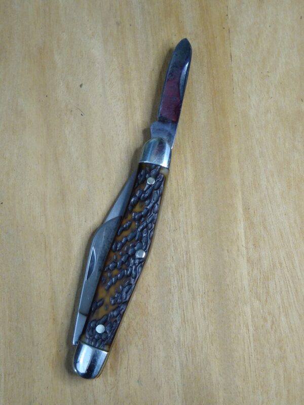 Vintage Böker USA Tree Brand Jigged Bone Handle 8588 medium 3 Blade Stockman Knife – 1975  [Used – Mint Cond.] Böker
