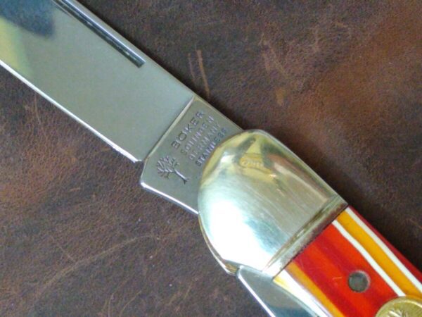 Böker Solingen 2626CS SMKW Candy Stripe Trapper Folding Knife with Orig. Box[Unused – Pristine Cond.] Böker