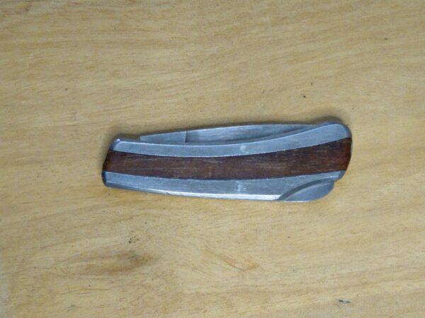 Vintage Klein Tools 44032 Small Single Blade Lock-back pocket knife with Wood Inlay Handle [Used – Near Mint Cond.] Collectible Knives