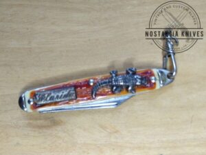 Vintage Prov. Cutlery USA - Florida promo single blade knife with Alligator Charm on handle.[Used - Pristine Cond.]