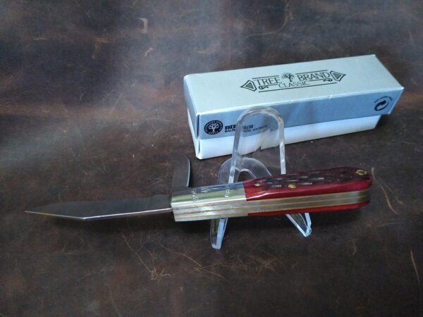 Vintage Böker Solingen Jigged Red Bone Handle Barlow Folding Knife BO493JRB in Original Packaging [Unused – Pristine Mint Cond.] Böker