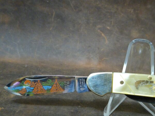 Vintage Böker Solingen Tree Brand – 1977 Limited Edition American Indian Canoe Knife With Custom Handles and Nickel Silver Bolsters[Unused-Pristine Cond.] Böker