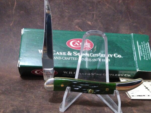 Case XX™ USA – Texas Toothpick Pocket Knife with Jigged Green Bone Handle, in Original Box 610096SS – Yr 2002 [Unused – Pristine Mint Cond.] Case XX™