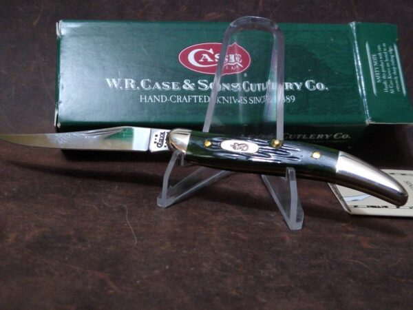 Case XX™ USA – Texas Toothpick Pocket Knife with Jigged Green Bone Handle, in Original Box 610096SS – Yr 2002 [Unused – Pristine Mint Cond.] Case XX™