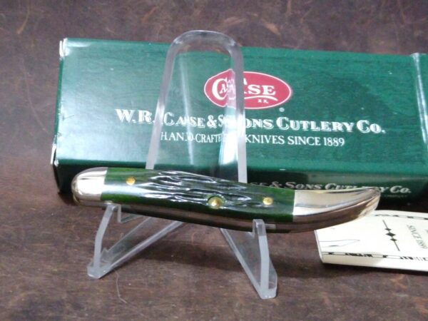 Case XX™ USA – Texas Toothpick Pocket Knife with Jigged Green Bone Handle, in Original Box 610096SS – Yr 2002 [Unused – Pristine Mint Cond.] Case XX™