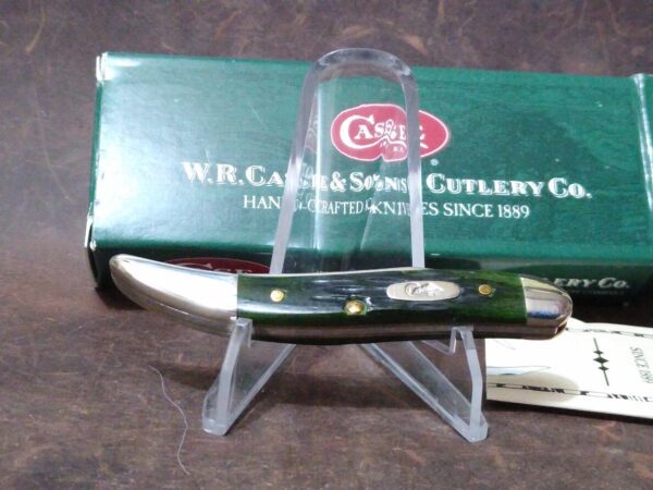 Case XX™ USA – Texas Toothpick Pocket Knife with Jigged Green Bone Handle, in Original Box 610096SS – Yr 2002 [Unused – Pristine Mint Cond.] Case XX™