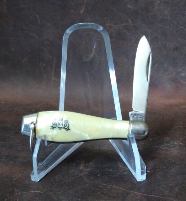 Vintage Hammer Brand Small Single Blade ‘Bowling Pin’ Pocket Knife with Bail[Used- Pristine Cond.] Collectible Knives