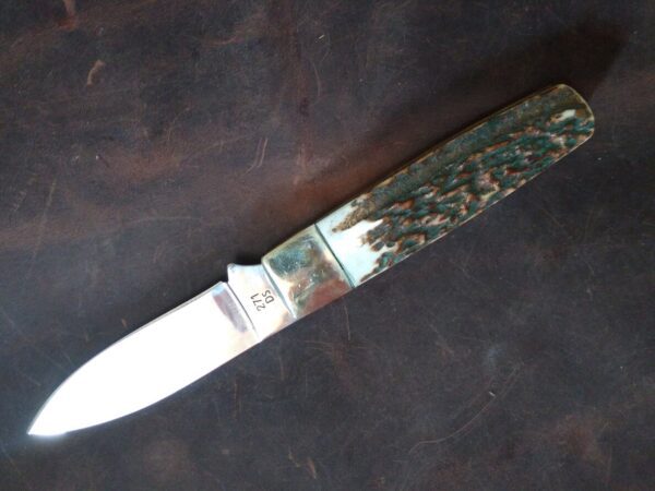 Hen and Rooster Barlow Stag HR271DS – Handcrafted in Spain, Single Blade Pocket Knife Genuine Dear Stag Handle[Unused – Pristine Cond.] Collectible Knives