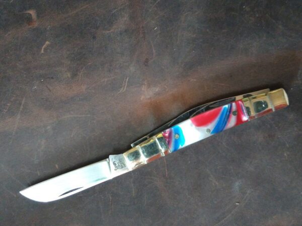 Hen & Rooster™ HR324-STAR – Star Spangled Congress 4 Blade Pocket Knife – Bertram Cutlery Germany  [Used-Pristine Cond.] Collectible Knives