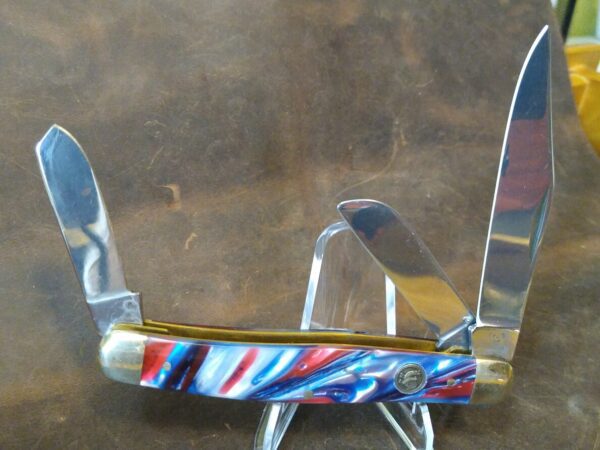 Hen & Rooster™ HR413-STAR – Star Spangled Stockman 3 Blade Pocket Knife – Bertram Cutlery Germany  [Used-Pristine Cond.] Collectible Knives