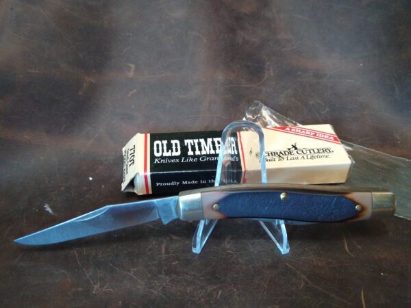 Vintage Schrade USA Old Timer 77OT Large 2 Blade Improved Muskrat Small Game Pocket Knife In Orig. Packaging [Unused – Pristine Mint Cond.] Collectible Knives