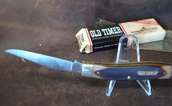 Vintage Schrade USA Old Timer 77OT Large 2 Blade Improved Muskrat Small Game Pocket Knife In Orig. Packaging [Unused – Pristine Mint Cond.] Collectible Knives