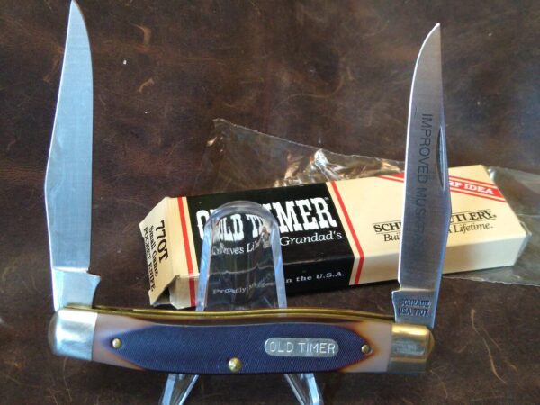 Vintage Schrade USA Old Timer 77OT Large 2 Blade Improved Muskrat Small Game Pocket Knife In Orig. Packaging [Unused – Pristine Mint Cond.] Collectible Knives