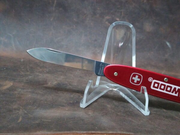 Wenger Aluminum Patriot Swiss Army Knife w/case – Handle Etched ‘Curwood – A Bemis Company'[Used – Mint Cond.] Camp Knives