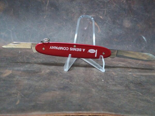 Wenger Aluminum Patriot Swiss Army Knife w/case – Handle Etched ‘Curwood – A Bemis Company'[Used – Mint Cond.] Camp Knives