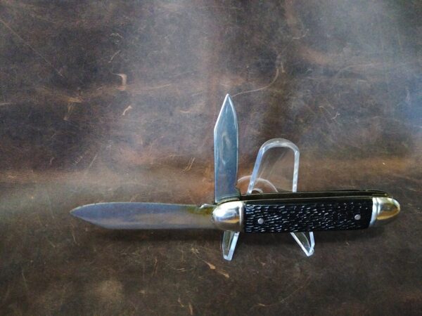 Vintage ‘The Ideal’ Large 2 blade Jack Knife w/ Black Handle [Unused – Mint Cond.] Collectible Knives