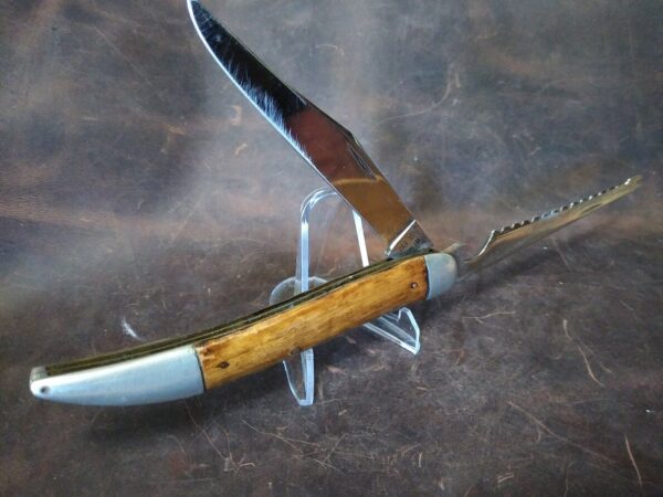 Vintage Case XX USA 1940’s Fish Knife with Scaler Blade – Custom wood handle scales[Used – Near Mint Cond.] Case XX™