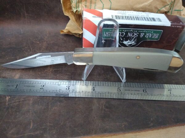 Bear & Sons Cutlery Large G10 Trapper Knife with Orig. Box and Paperwork [Unused – Pristine Mint Cond.] Bear & Son Cutlery