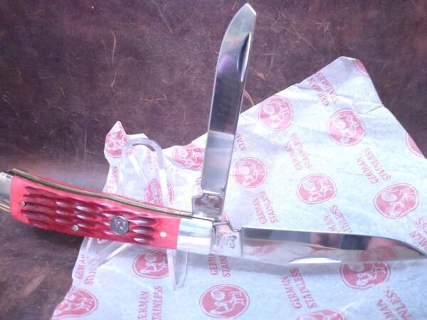 Hen & Rooster™ HRI312-RPB 4.125″Red Pick Bone 2 Blade Trapper 4116gs  [Unused-Pristine Mint Cond.] Everyday Carry[EDC]