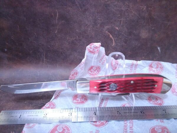 Hen & Rooster™ HRI312-RPB 4.125″Red Pick Bone 2 Blade Trapper 4116gs  [Unused-Pristine Mint Cond.] Everyday Carry[EDC]