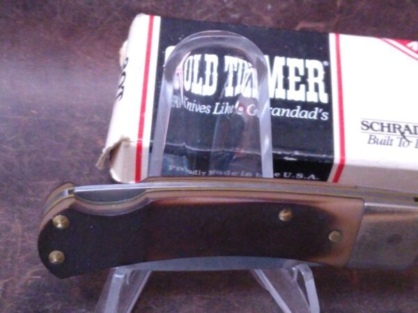 Vintage Old Timer 30T Bearhead Lockback pocket knife with packaging 1998 Made in USA [Used – Mint Cond.] Collectible Knives