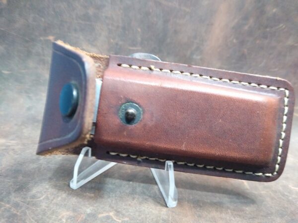 Vintage Zippo – Made by Case ‘Fordway gumball’ adv. – Lockback knife with orig. leather sheath[Used – Pristine Mint Cond.] Case XX™