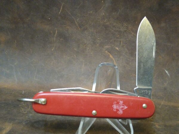 Vintage Boy Scouts Of America(Bsa) Made in USA Imperial 4 blade Pocket Knife w/Red Scales [Used – Mint Cond.] Camp Knives