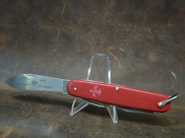 Vintage Boy Scouts Of America(Bsa) Made in USA Imperial 4 blade Pocket Knife w/Red Scales [Used – Mint Cond.] Camp Knives