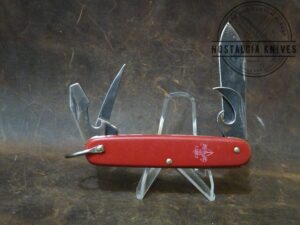 Vintage Boy Scouts Of America(Bsa) Made in USA Imperial 4 blade Pocket Knife w/Red Scales [Used - Mint Cond.]