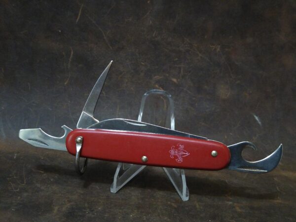 Vintage Boy Scouts Of America(Bsa) Made in USA Imperial 4 blade Pocket Knife w/Red Scales [Used – Mint Cond.] Camp Knives