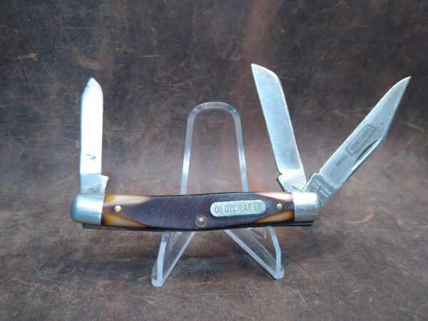 Vintage Sears Craftsman 9546 ‘Old Crafty’ Medium Stockman 3 blade pocket knife [Used – Mint Cond.] Collectible Knives