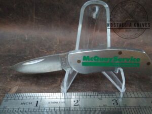Zippo™ (Made by Case Knives) 2009 Stainless Steel Pocket Knife, etched 'McQuay Service' on side[Used-Pristine Cond.]