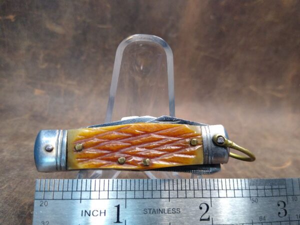 Vintage Amico Mini-Scout Stainless Steel Multi-tool pocket knife with brass bail – 1960’s[Used – Pristine Cond.] Amica