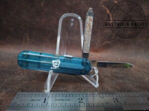 Victorinox Officer Suisse Small 3 blade Pocket Knife with small ballpoint pen in handle ('tlc' branded promo) [Used - Excellent Cond.]