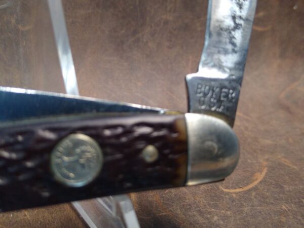 Vintage Böker USA Tree Brand Jigged Bone Handle 8588 medium 3 Blade Stockman Knife – 1983  [Used – Very Good Cond.] Böker