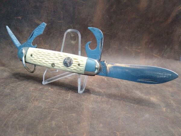 Vintage Ulster USA Boy Scouts Badge Folding Camp knife w/Bail[Used – Excellent Cond.] Camp Knives