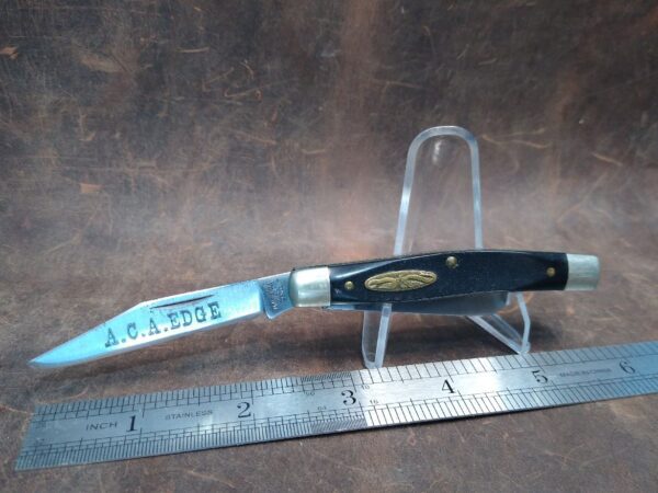 Vintage Craftsman USA 95021 2 Blade Jack-knife American Eagle Badge, A.C.A. Edge etched main blade[Used – Mint Cond.] Collectible Knives