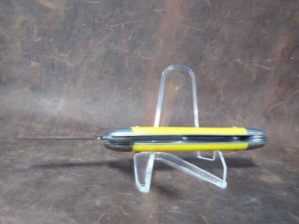 Vintage USA Made Large 2 blade Jack Knife w/ Yellow Handle [Used – Pristine Cond.] Collectible Knives