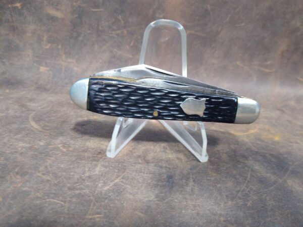 Vintage Syracuse Knives Co. USA Made 2 blade Jack Knife w/ Black Jigged Handle [Used – Excellent Cond.] Collectible Knives