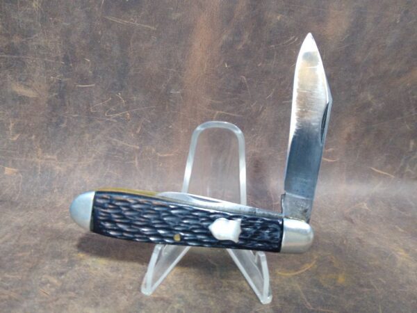 Vintage Syracuse Knives Co. USA Made 2 blade Jack Knife w/ Black Jigged Handle [Used – Excellent Cond.] Collectible Knives