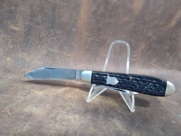 Vintage Syracuse Knives Co. USA Made 2 blade Jack Knife w/ Black Jigged Handle [Used – Excellent Cond.] Collectible Knives