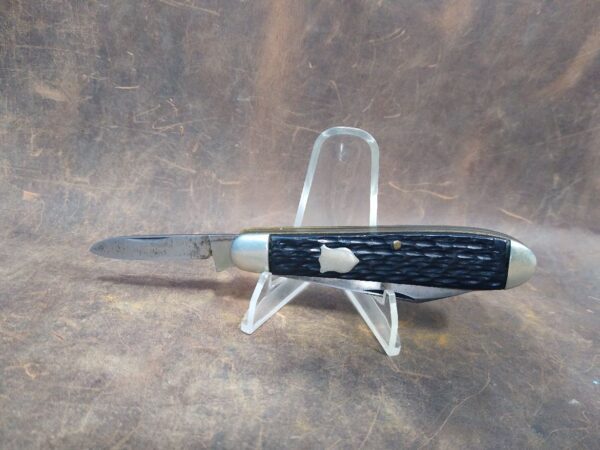 Vintage Syracuse Knives Co. USA Made 2 blade Jack Knife w/ Black Jigged Handle [Used – Excellent Cond.] Collectible Knives