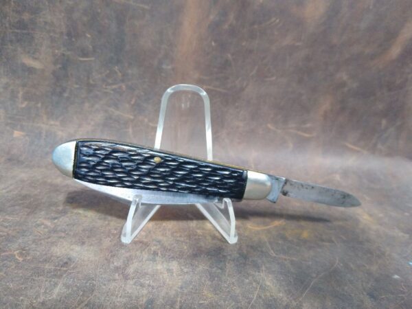 Vintage Syracuse Knives Co. USA Made 2 blade Jack Knife w/ Black Jigged Handle [Used – Excellent Cond.] Collectible Knives