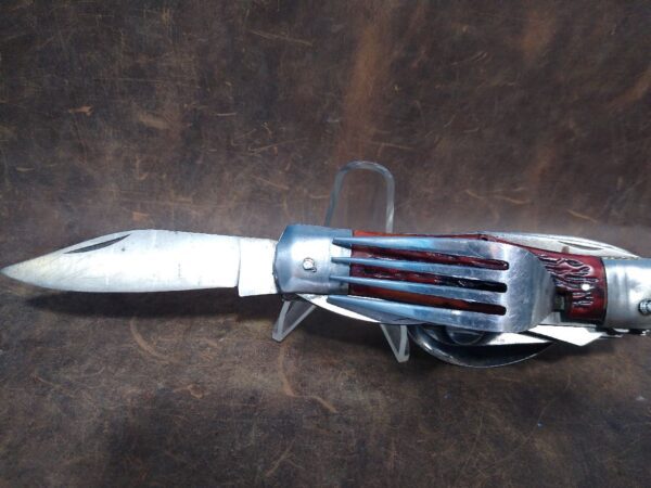 Vintage Handle Camp/Hobo Knife Multi-tool Folding Knife with Utensils[Used – Excellent Cond.] Camp Knives