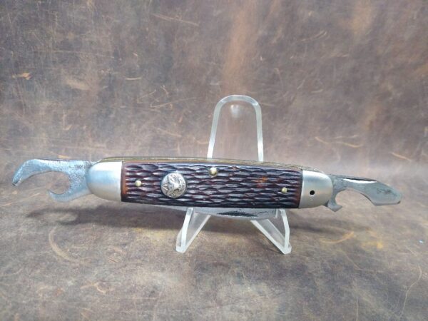 Vintage Ulster USA Boy Scouts Badge 4 blade Folding Camp knife w/Bail[Used – Very Good Cond.] Camp/Scout Knives