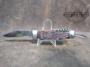 Vintage PIC Japan Camp/Scout 11 Blade Multi-tool Folding Pocket Knife with Stag Handle[Used - Excellent Cond.]
