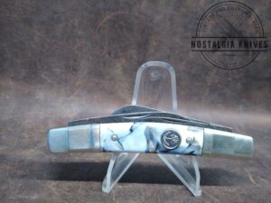 Vintage Böker Tree Brand 4-Blade 1971 Congress Knife w/Marbled Scales - Made in Germany[Used - Excellent Cond.]